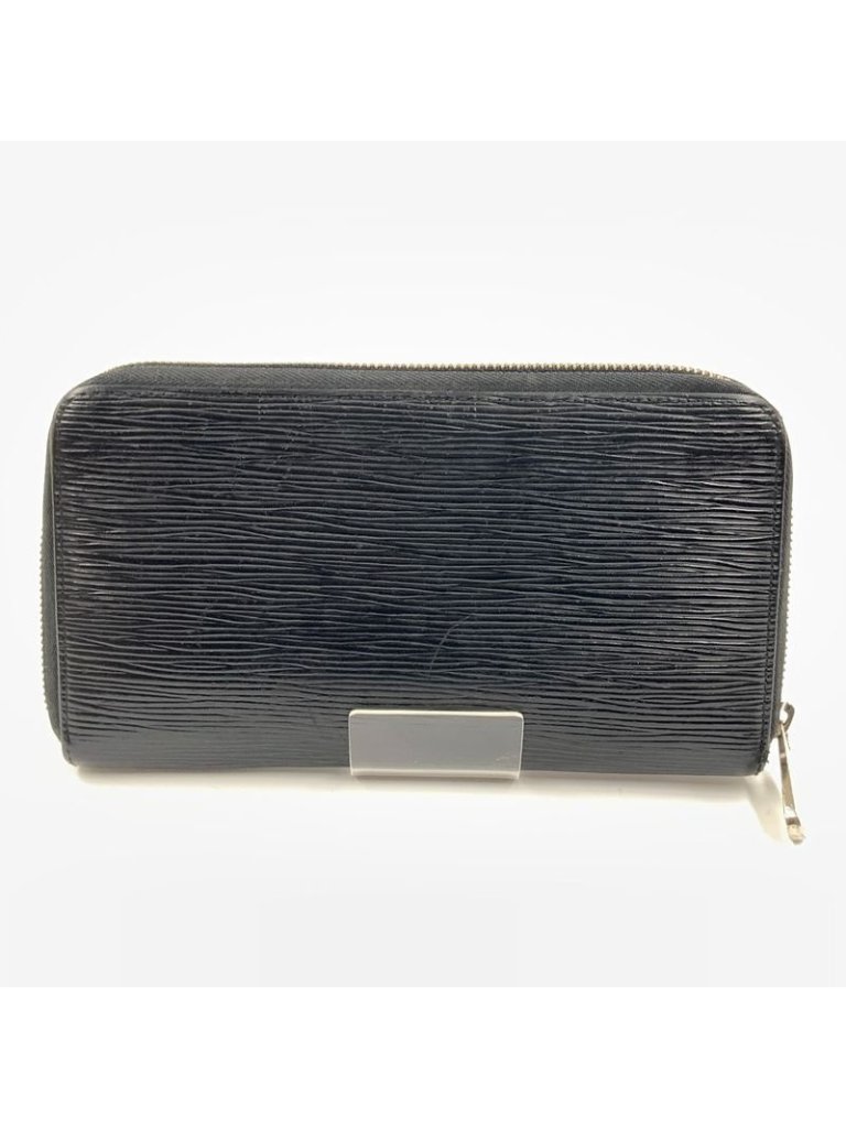 Louis Vuitton Epi Zippy Organizer Zip Around Wallet Black